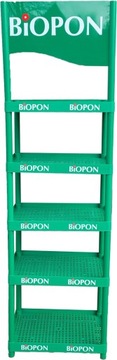 Regał solidny 165x65x45 Biopon 5 półek kratka zielony