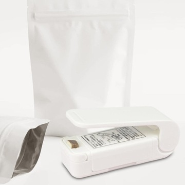 Портативная машина для запечатывания пластиковых пакетов Мини-машина для сохранения свежести Mini Heat White