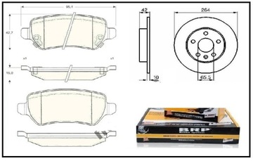 Диски + Колодки ЗАДНИЕ Opel Astra G H Zafira A B - система LUCAS (колеса на 5 болтов)