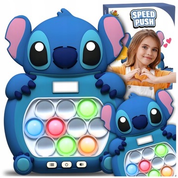 GRA ZRĘCZNOŚCIOWA STITCH POP IT ANTYSTRESOWA ELEKTRYCZNA STICH NIEBIESKI