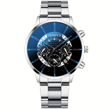 Популярные мужские кварцевые часы, ремешок из нержавеющей стали, модные.