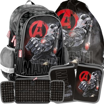PLECAK SZKOLNY AVENGERS CHŁOPIĘCY MARVEL KOMPLET