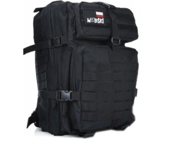 PLECAK MOCNY WODOODPORNY MILITARNY CZARNY 45 l