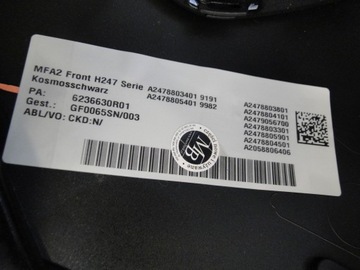 MERCEDES GLA H247 247 ODBÓJ SPRĘŻYSTY MASKI