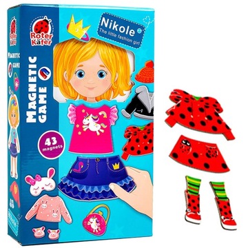 MAGNETYCZNA GRA UBIERANKA NIKOLE MAŁA MODA
