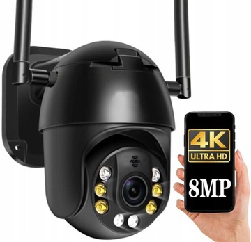 KAMERA ZEWNĘTRZNA OBROTOWA 8MP IP WIFI 5x ZOOM
