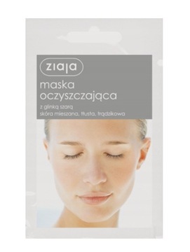 ZIAJA Maska oczyszczająca z Glinką Szarą 7ml
