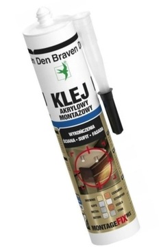 Den Braven Klej Montagefix-MX Do Paneli PCV Akrylowy Montażowy Biały 300ml