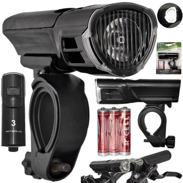 Lampka latarka przód rowerowa 5x LED MOCNA CREE