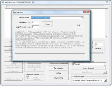VAG K+CAN COMMANDER 3.6 ПОЛНЫЙ ДЛЯ AUDI SEAT SKODA VW