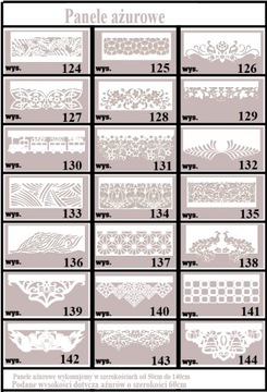 Panel ażurowy do firan ażur 184 wzory panama 120cm