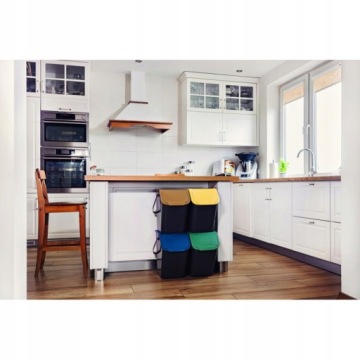 3X КОНТЕЙНЕР ДЛЯ МУСОРА БУМАГА ПЛАСТИК СТЕКЛО 25 Л