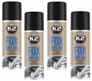 4X K2 FOX ANTYPARA ŚRODEK PRZECIW ZAPAROWANIU SZYB - 4 SZTUKI