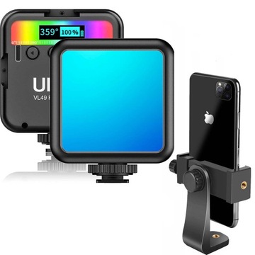 Ulanzi VL49 RGB WB Светодиодная лампа 2500K-9000K 2000 мАч 13 эффектов