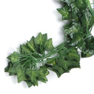ГИРЛЯНДА ИСКУССТВЕННЫЙ ПЛЮЩ ДЛЯ СТЕНЫ БАЛКОНА ИСКУССТВЕННЫЕ ЛИСТЬЯ 12 ШТ = 25,2М
