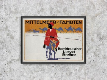 Постер на холсте для ретро-зала А1 Travel trade