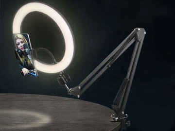 LAMPA FOTOGRAFICZNA LED OBRĘCZ RING 10cal + STATYW