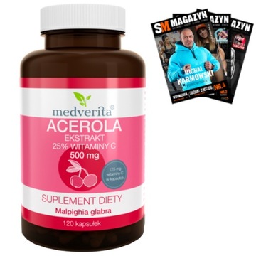 MEDVERITA ACEROLA 25% EKSTRAKT 120 kaps WITAMINA C