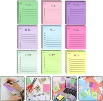 9 шт. флуоресцентные заметки, школьные наклейки для заметок, аксессуары для записных книжек