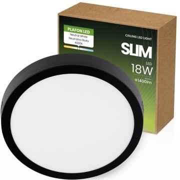 Panel LED 18W PLAFON NATYNKOWY OKRĄGŁY MOCNY LAMPA SUFITOWA OPRAWA ŚCIENNA