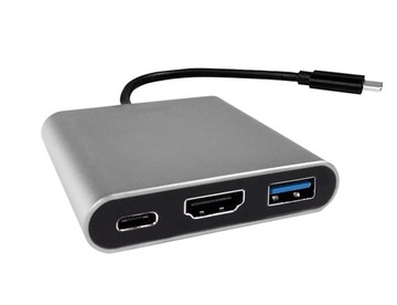 Адаптер 3-в-1 HUB USB-C HDMI 4K версии 2020 г.