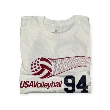 Мужская белая футболка ADIDAS VOLLEYBALL S 94