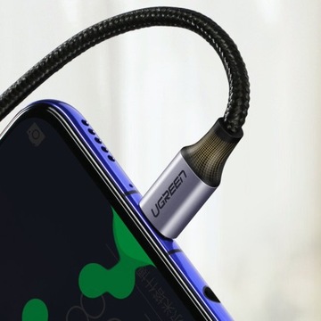 ЗЕЛЕНЫЙ КАБЕЛЬ USB C - USB C 1 м PD 60 Вт 3 А БЫСТРАЯ ЗАРЯДКА