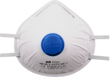 20 шт. Полумаска FFP2 N ПОЛЬША АНТИПЫЛЬНАЯ