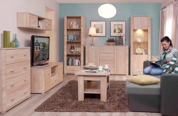 ПОДВЕСНОЙ ШКАФ ДЛЯ КНИГ - ДУБ СОНОМА, МАССИВ