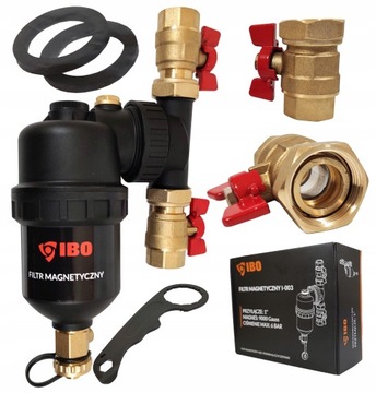 IBO I-003 FILTR MAGNETYCZNY SEPARATOR ZANIECZYSZCZEŃ DO KOTŁÓW C.O 1