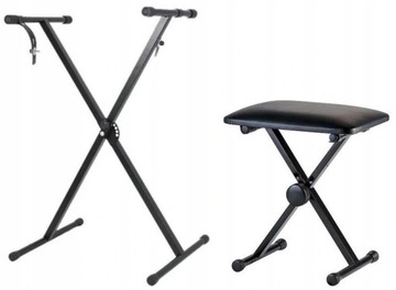 STAND / STATYW STOJAK POD KEYBOARD ORGANY + ŁAWA