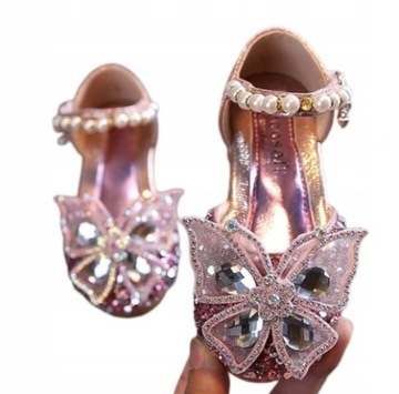 BUTY BUCIKI NA OBCASIE DLA KSIĘŻNICZKI Dziewczęce