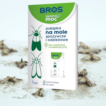 BROS GREEN POWER ЛОВУШКА ДЛЯ ПИЩЕВОЙ МОЛИ ДЛЯ ОДЕЖДЫ БЕЗ ХИМИЧЕСКИХ LEP 1 ШТ.