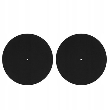 2 ШТ. SLIPMATS GRAMMOPHONE SLIPMAT ЧЕРНЫЙ ВОЙЛОК