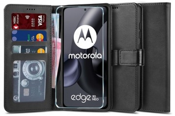 Etui Skóra Portfel do Motorola Moto Edge 30 Neo +Szkło Hartowane