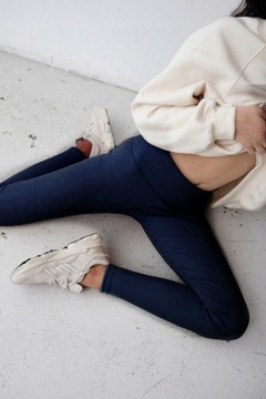 ЛЕГГИНГИ С ВЫСОКОЙ ПОСАДКОЙ, РЕБИНКА, ФОРМИРОВАНИЕ, непрозрачный хлопок - 908 XXL