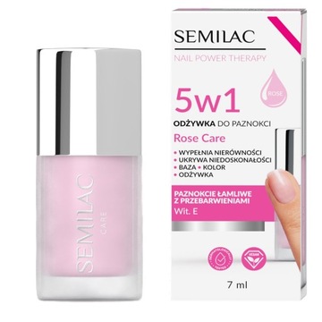 SEMILAC ODŻYWKA DO PAZNOKCI - ROSE CARE 7ml