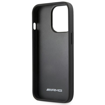 Чехол для iPhone 14 Pro черного цвета с тиснеными линиями AMG