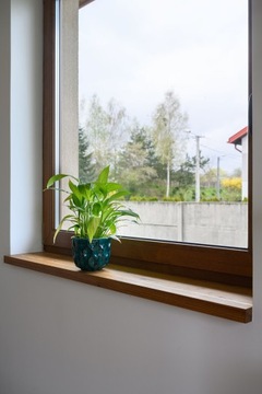 Parapet Dębowy z Drewna Litego 120x20x2