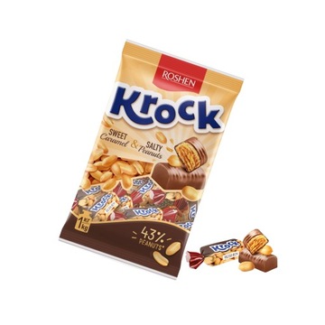 CUKIERKI ROSHEN 1kg KROCK Z KARMELEM I ORZECHAMI KARMEL