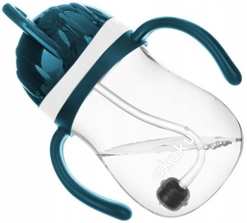 AKUKU 280 ml Kubek BIDON z OBCIĄŻONĄ słomką A0166