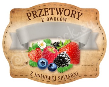 PRZETWORY OWOCOWE UNI - Etykieta, naklejka 10x