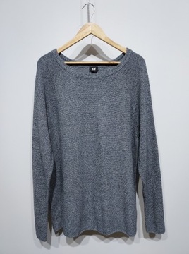 H&M sweter melanż 45% bawełna XL