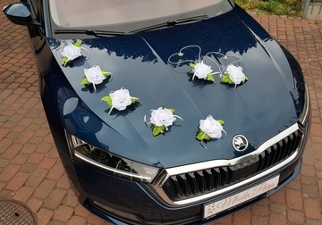 Dekoracja samochodu ozdoby na auto do ślubu