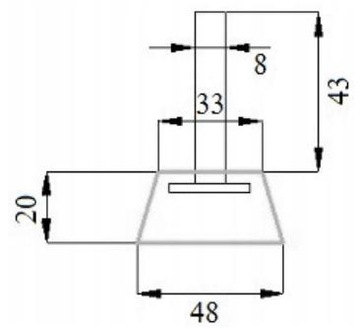 АНТИВИБРАЦИОННАЯ РЕЗИНОВАЯ НОЖКА 150 КГ 4 шт. M8 IVENSIS ISA08 ВИБРОИЗОЛЯТОРЫ