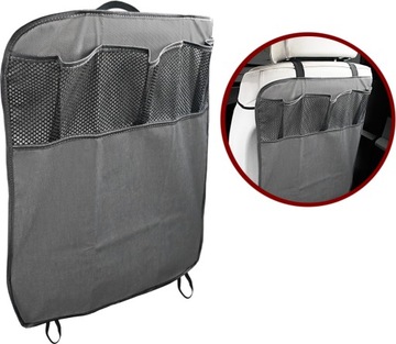 ORGANIZER OCHRONNY NA FOTEL SAMOCHODOWY W1 SZARY