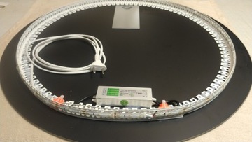 Зеркало для ванной круглое LED 60 см, холодный цвет
