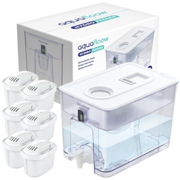 AquaFloow velká XL filtrační konvice filtrační konvice vody o objemu 9,5 l 6 filtrů