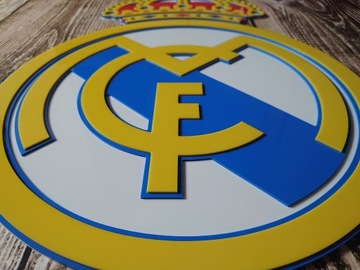 Гаджет клуба Реал Мадрид Герб на стену для гостиной, подарок мужу, парню