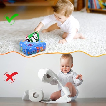 SORTER PUDEŁKO Z CHUSTECZKAMI ZWIERZĄTKA PLUSZOWE MONTESSORI SENSORYCZNE